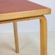 Alvar Aalto Model 81C Square Dining Table in Red Linoleum, Artek, 1970s