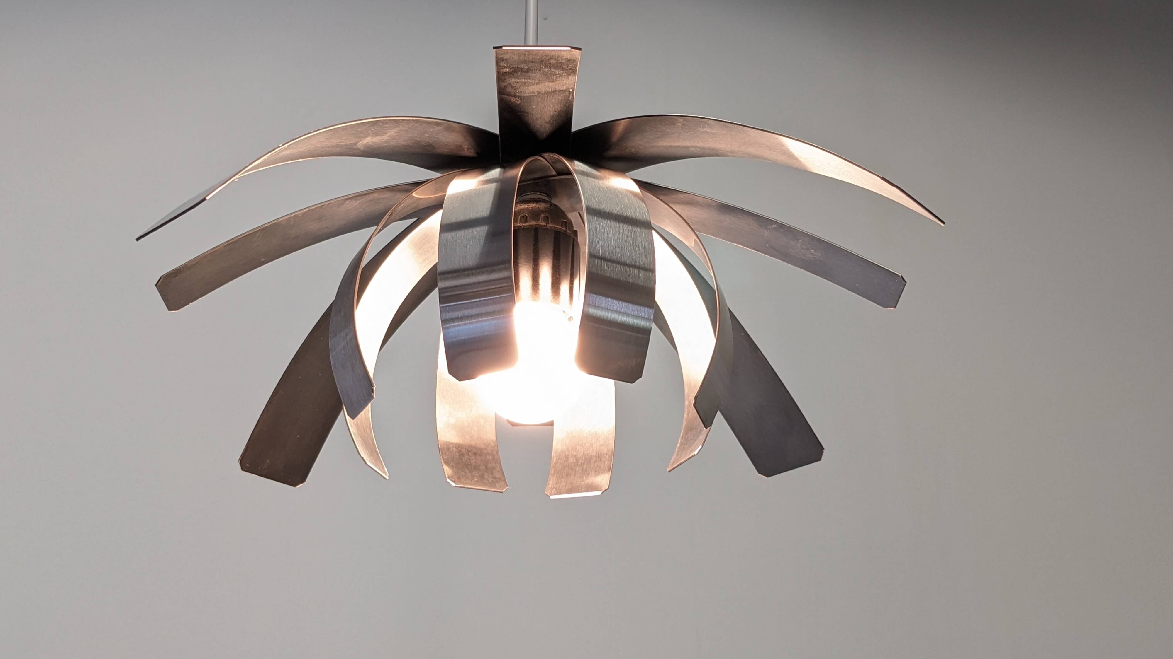 Space Age "Flower" pendant light by Jocelyne Trocmé for Oxar France circa 1970