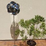 Vintage Sputnik chrome metal lamp 70s