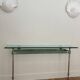 Metal and glass console, unique piece 1980