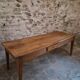 18th-century French farmhouse dining table in oak and chestnut.