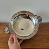 Round Hollow Dish, Vegetable Dish Silver Metal GELB