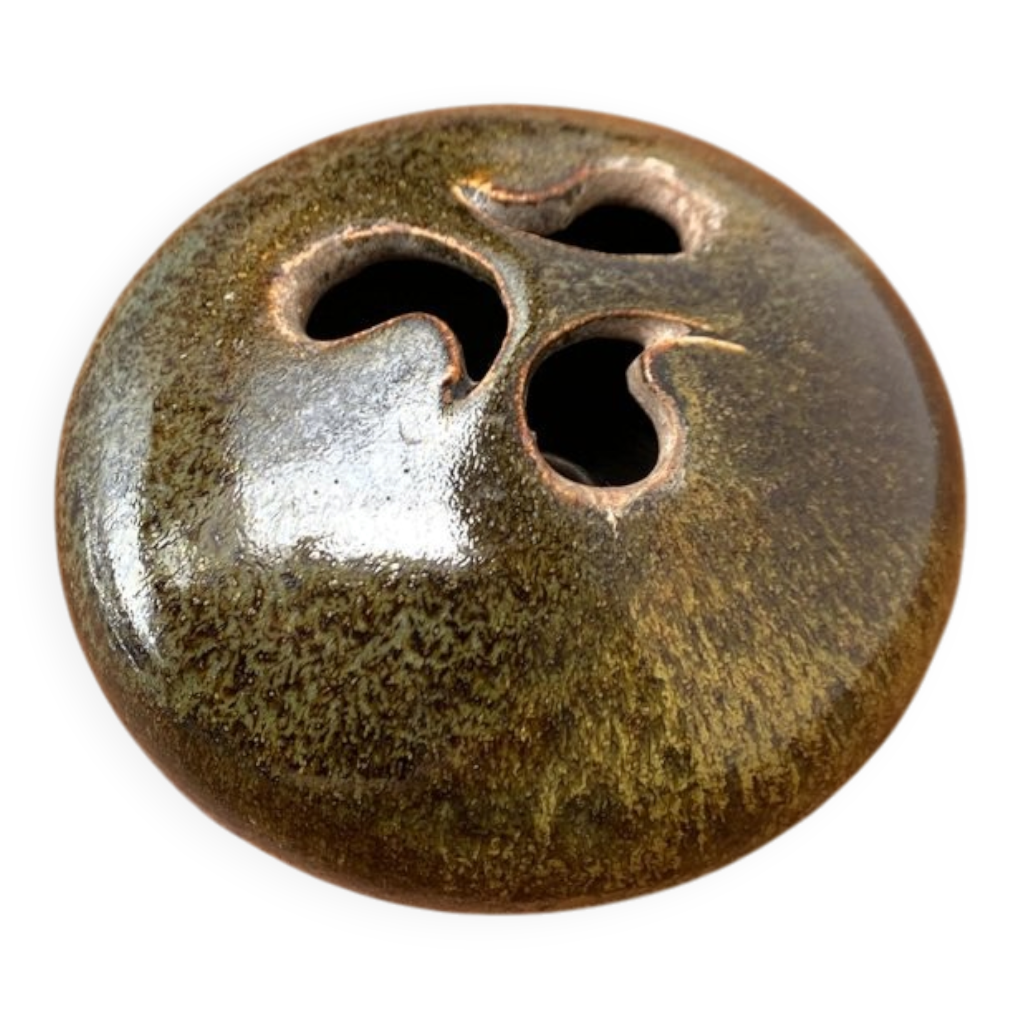 Ikebana vase in studio pottery by German artist Till Sudeck from the mid-century, 1960s.