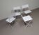 4 x solid metal folding chairs 80s