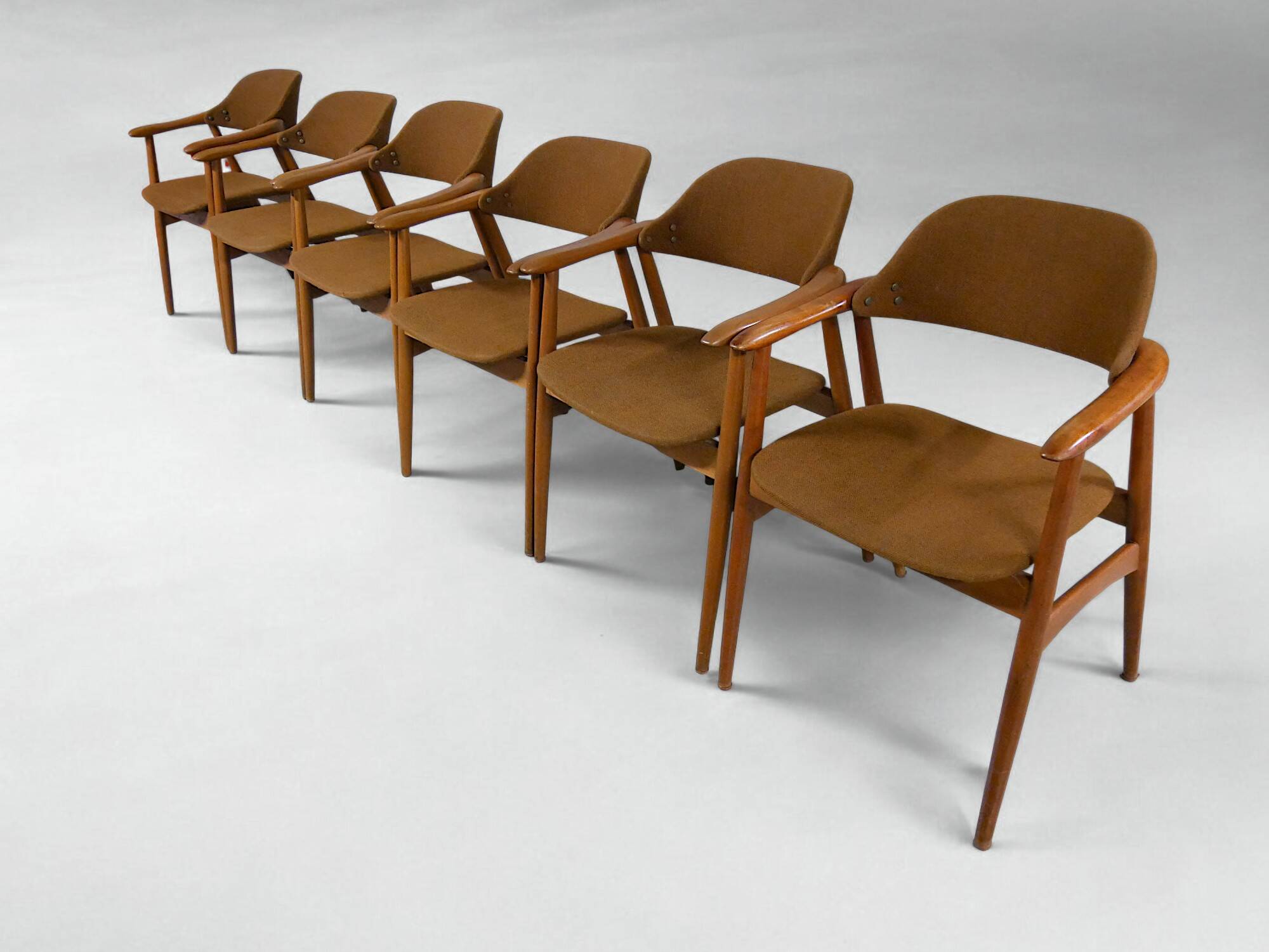 Série de 6 fauteuils danois en teck - Vintage 1960