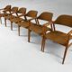 Série de 6 fauteuils danois en teck - Vintage 1960