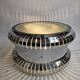 Coffee table chrome and glass with light inside Italy 70s