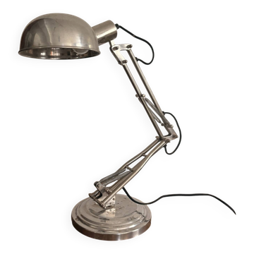Lampe Architecte Bureau Double Bras Articulée Métal Chromé Bauhauss