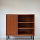 Vintage wooden cabinet with shelves and 1 door