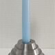 Solid steel candle holder turned design