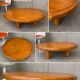 Round Pine Coffee Table in the style of Charlotte Perriand for Les Arcs,