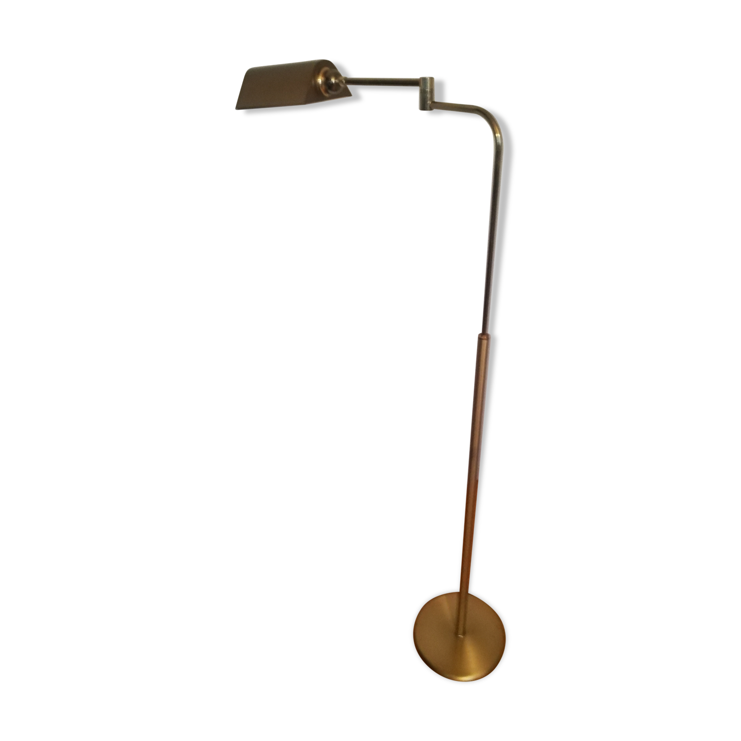 Floor lamp articulated gold metal