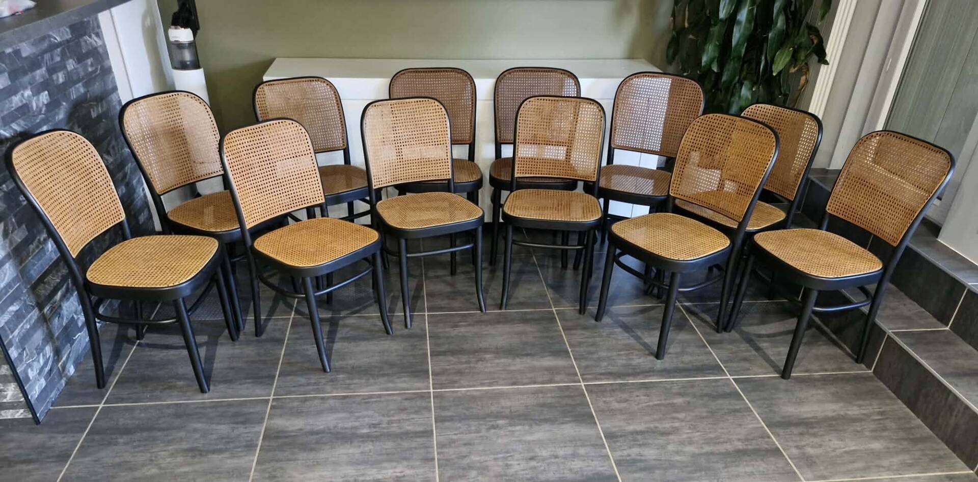 Set of 12 chairs no. 811 after Hoffmann, 1990s