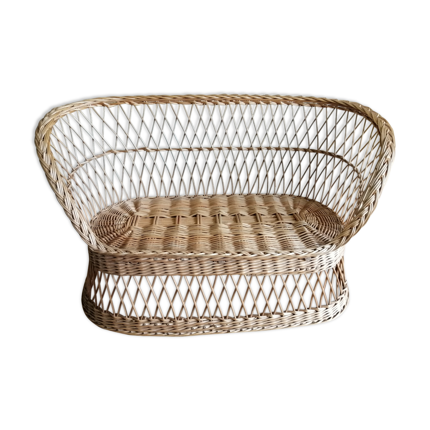 Rattan bench