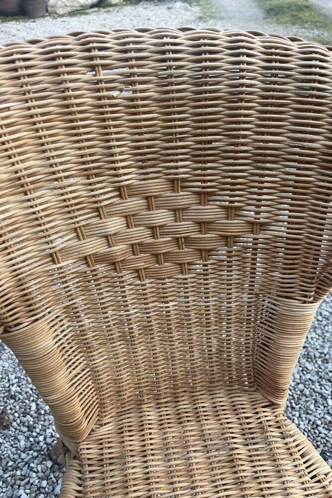 Fauteuil vintage en rotin