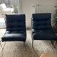 Black chrome retro armchair