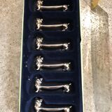 Silver metal cat knife holders