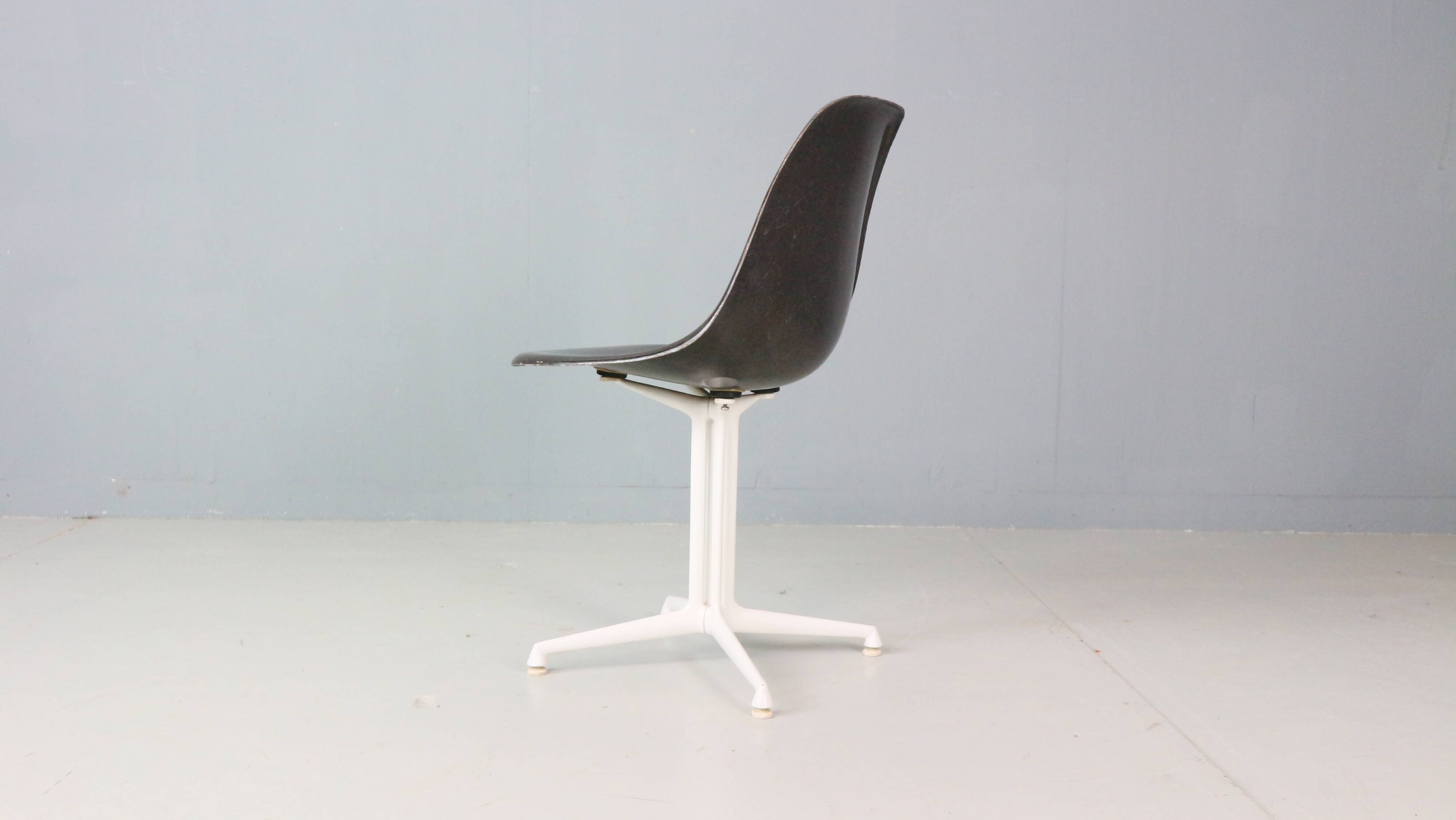 Charles & Ray Eames Set of 4 Off Black"La Fonda" Chairs for Herman Miller, 1960