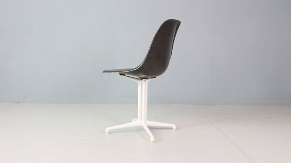 Ensemble de 4 chaises « La Fonda » en noir cassé de Charles & Ray Eames pour Herman Miller, 1960