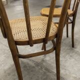 Pair of chairs bistrot Thonet Austria 1900 canning stamped