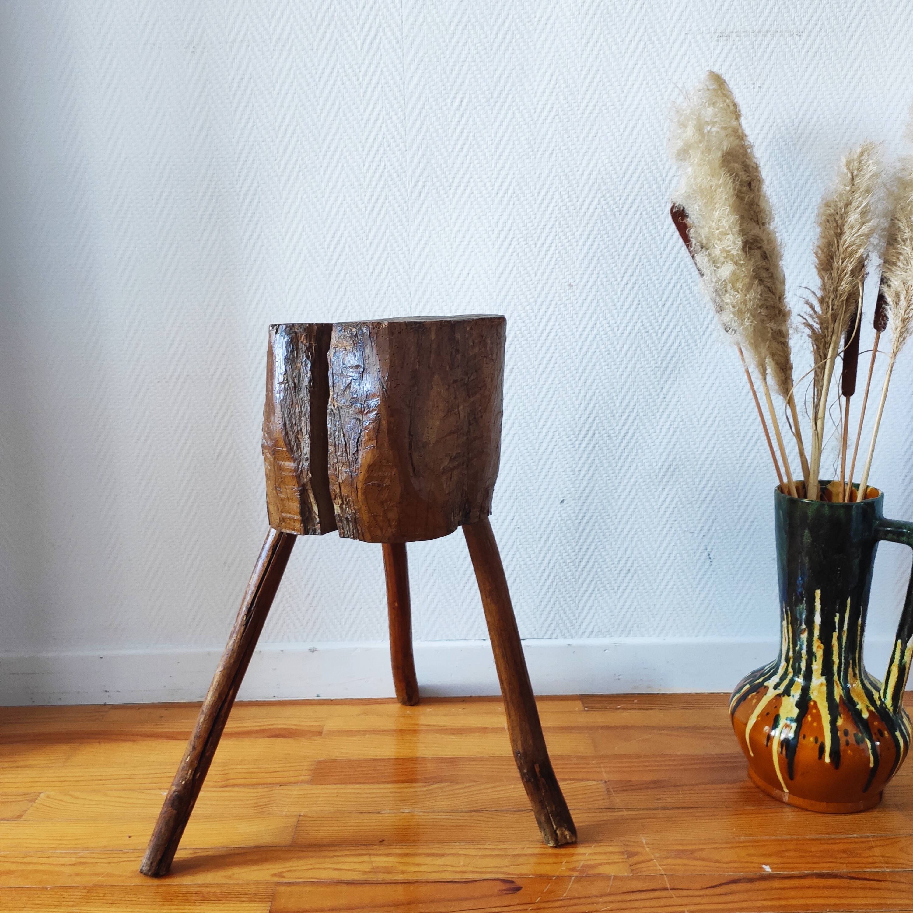 Brutalist popular art stool from Savoy, 1960.