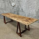 Antique trestle table XXL garden table 89 x 308 cm