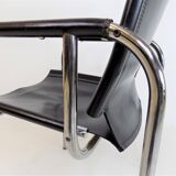 Strässle HE leather lounge chair by Hans Eichenberger