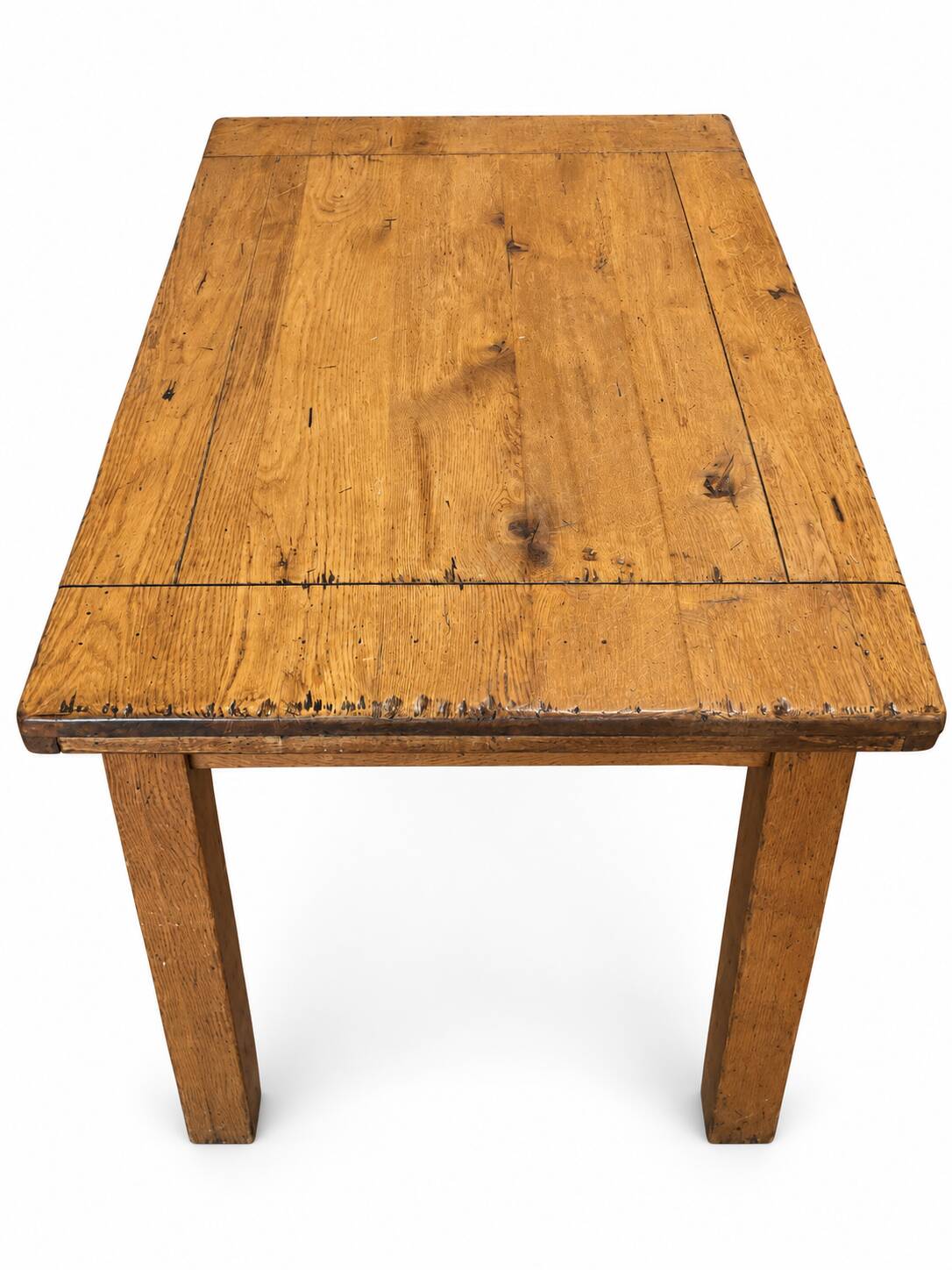 Table de ferme ancienne en chêne massif 120 cm