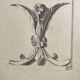 Old academic drawing ornament classical architecture late 19th century
