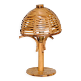 Lampe de Bureau Champignon en Bambou et rotin