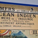 Vintage large format school map - Indian Ocean