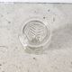 Small transparent molded glass vase