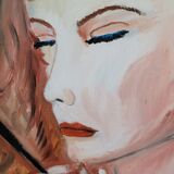 Portrait signé peinture sur toile