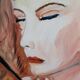 Portrait signed painting on canvas