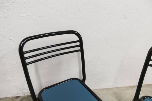 Paire de chaises de Jean Pauchard Tolix 1960 restaurées