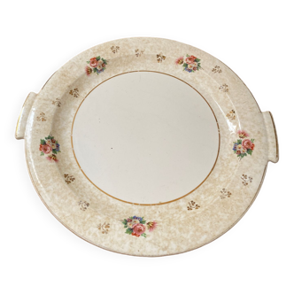 Plat de service ancien en porcelaine