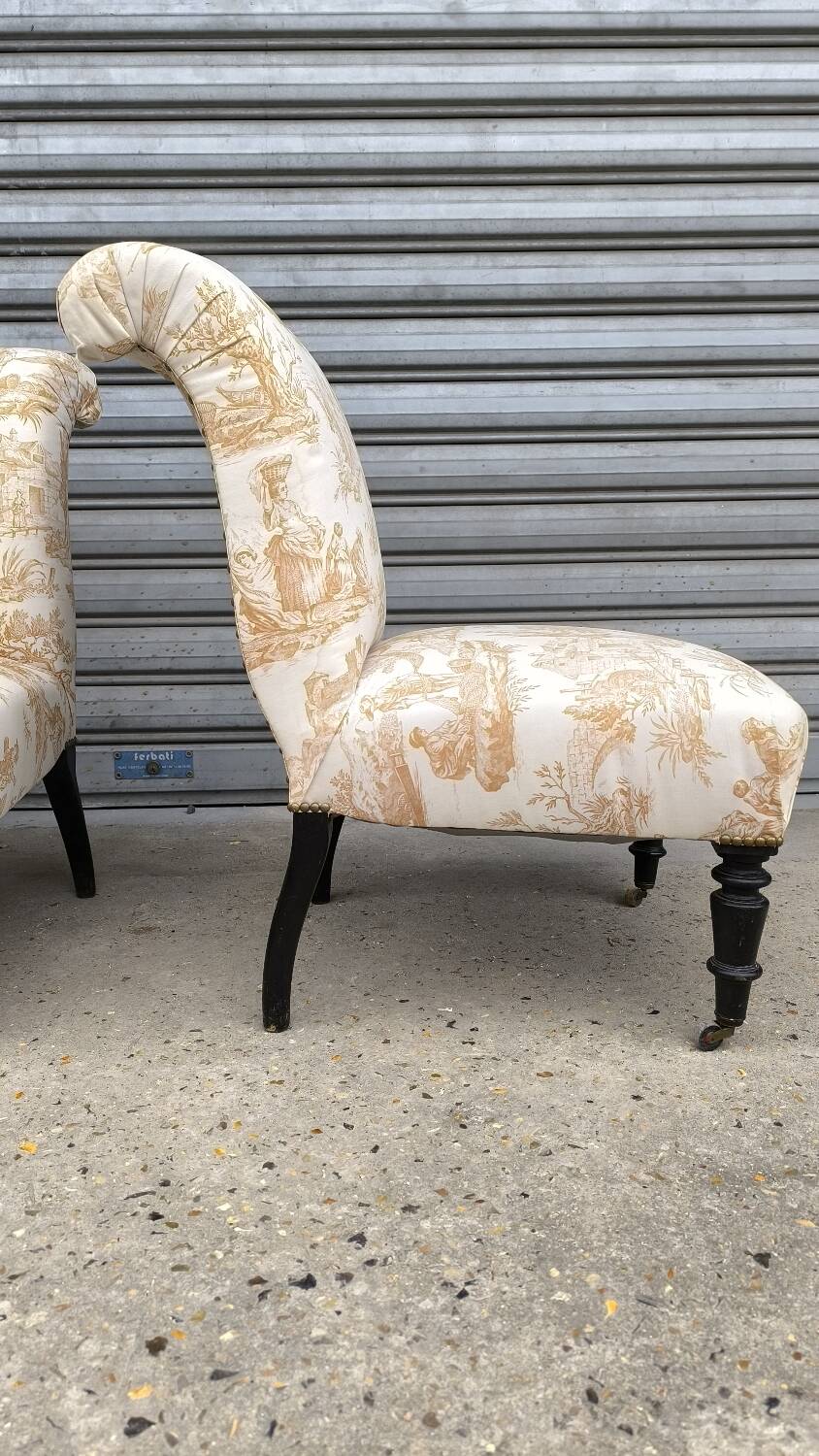 Pair of 1950s cocktail armchairs