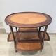 Folding tea table in marquetry wood - removable top