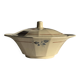 Antique Sarreguemines soup tureen with lid, rose pattern, D33 H28.