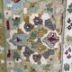 Large carpet old Agra French Janus point made Lily hand 250 X 350 CM