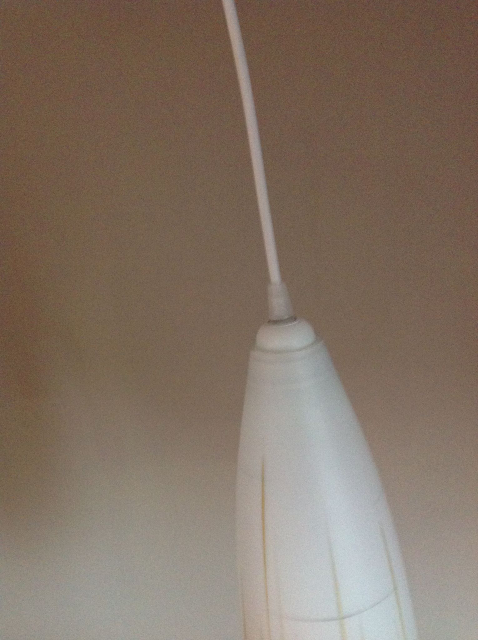 Scandinavian vintage 1960s white opaline warhead suspension