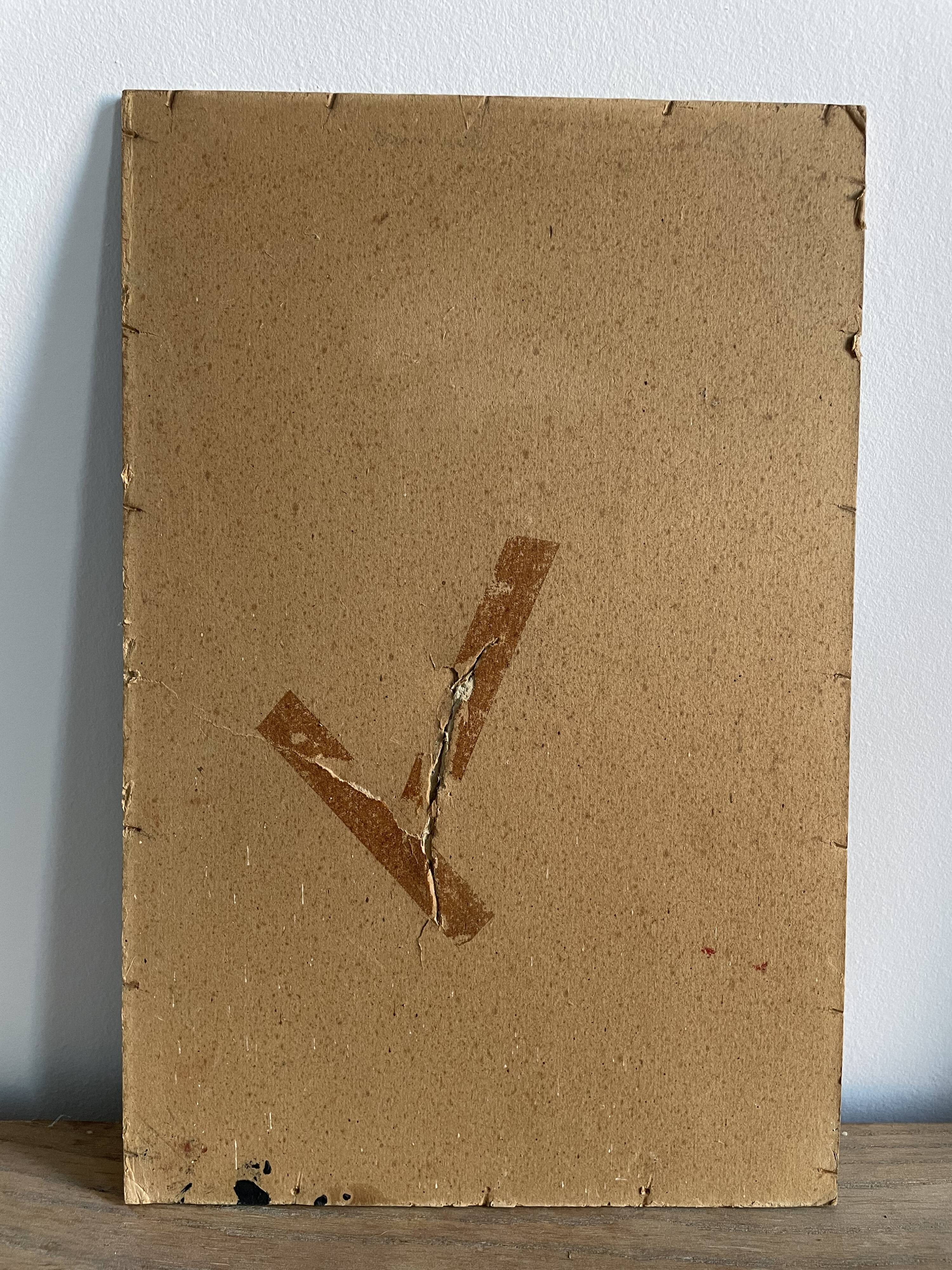 Old painting, church scene