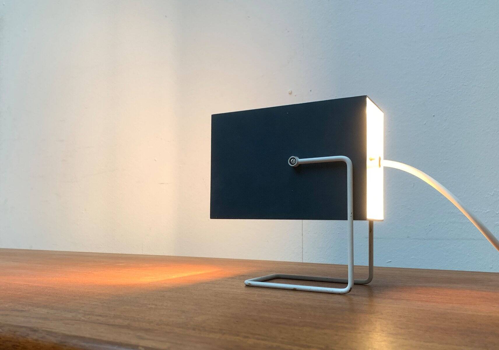Mid-century minimalist table lamp by Wilhelm Braun Feldweg for Doria Leuchten, 1960s.