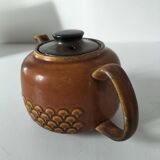 Vintage KW Feuerfest teapot – brown stoneware, 1960s–70s