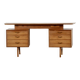 Midcentury Alfred Cox Desk In Walnut And Brass.