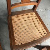 Suite of 6 chairs oak canage art nouveau