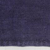 Purple Black Turkish Vintage Runner Rug, 74x346Cm