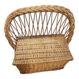 Wicker toy box bench