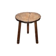 French Oak Tripod Stool, 1960s