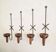 Vintage TEAK WALL SCONCE / lampett, candle holder, stylish, set of 4, 50s